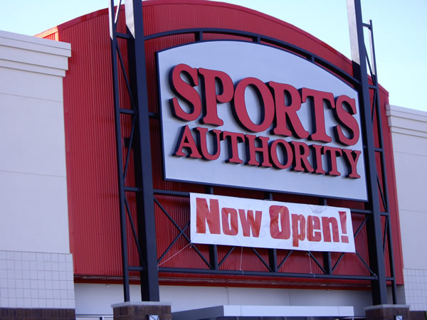 Sports authority metal wall panels